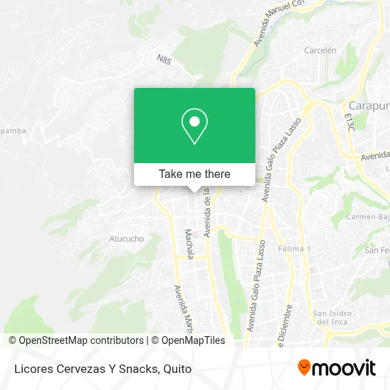 Licores Cervezas Y Snacks map