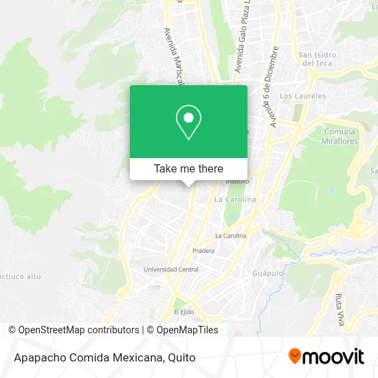 Apapacho Comida Mexicana map