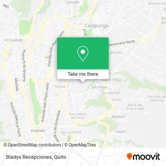 Bladys Recepciones map