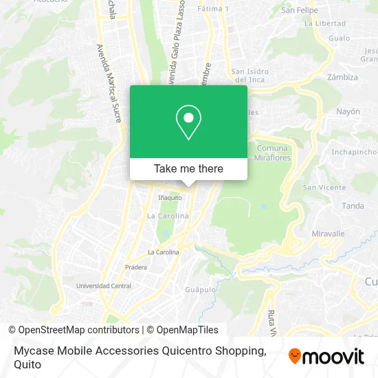 Mycase Mobile Accessories Quicentro Shopping map