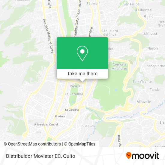 Distribuidor Movistar EC map