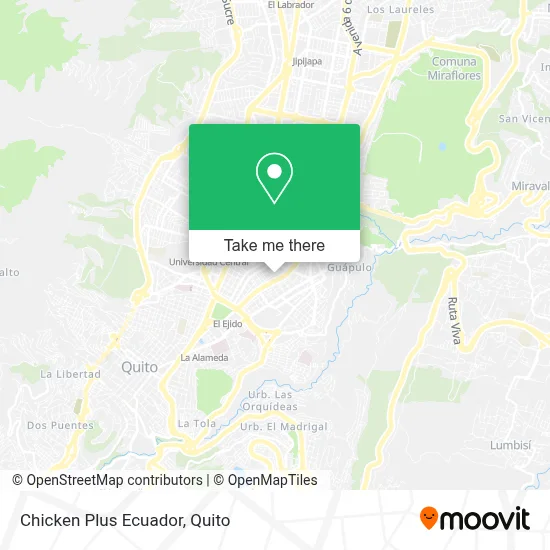 Chicken Plus Ecuador map