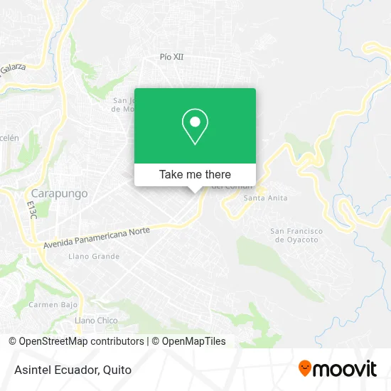 Asintel Ecuador map