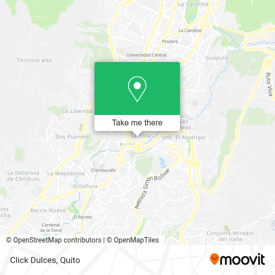 Click Dulces map