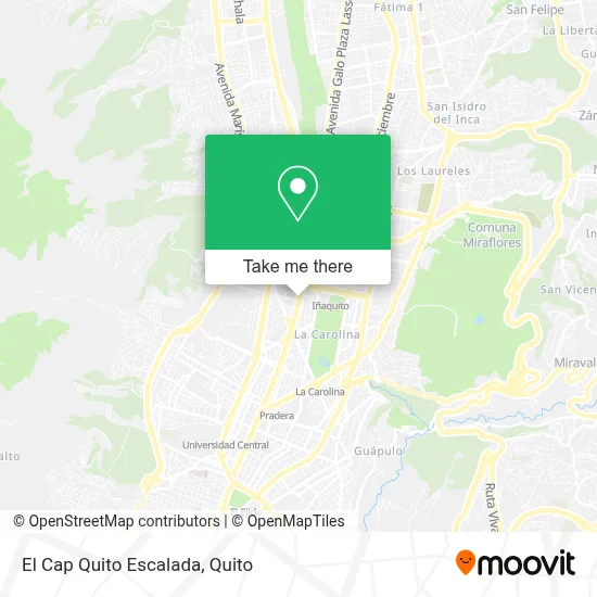 El Cap Quito Escalada map