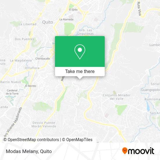 Modas Melany map