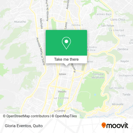 Gloria Eventos map