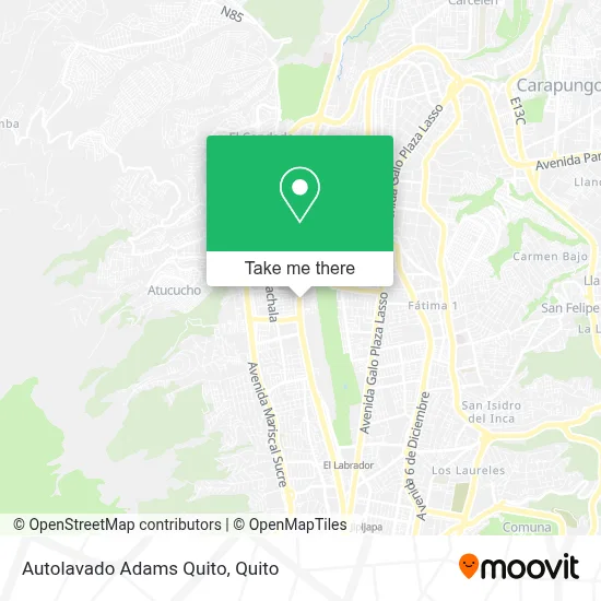 Autolavado Adams Quito map