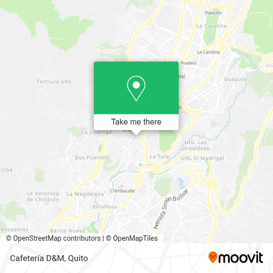 Cafetería D&M map