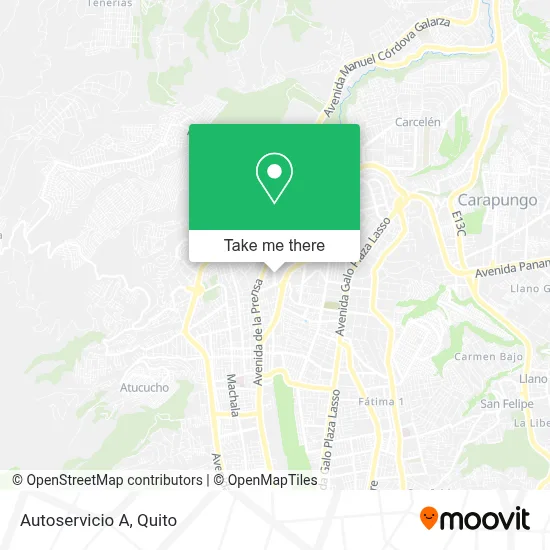 Autoservicio A map