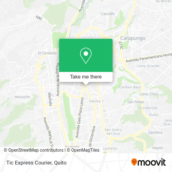 Tic Express Courier map