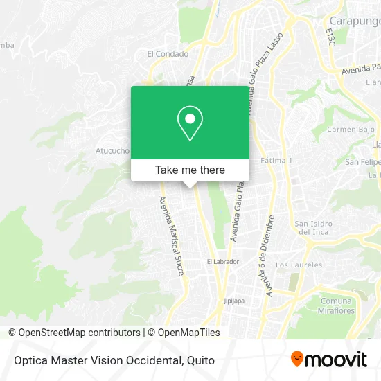 Optica Master Vision Occidental map