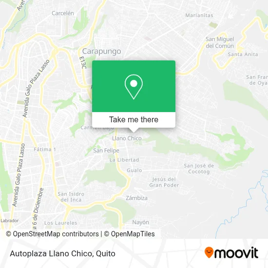 Autoplaza Llano Chico map