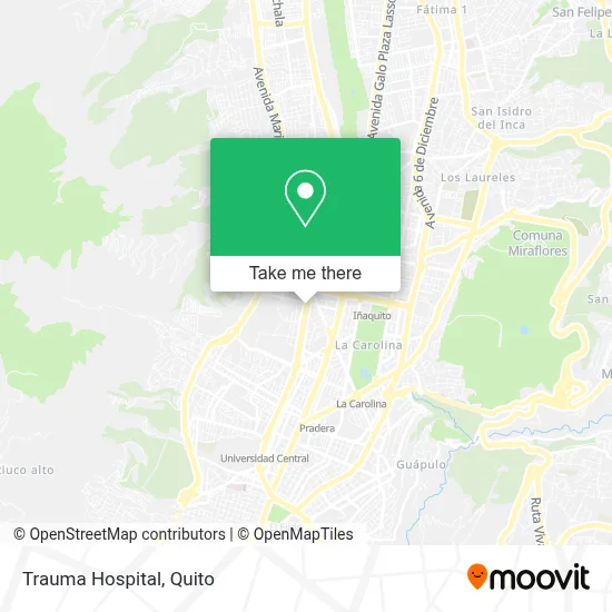 Trauma Hospital map