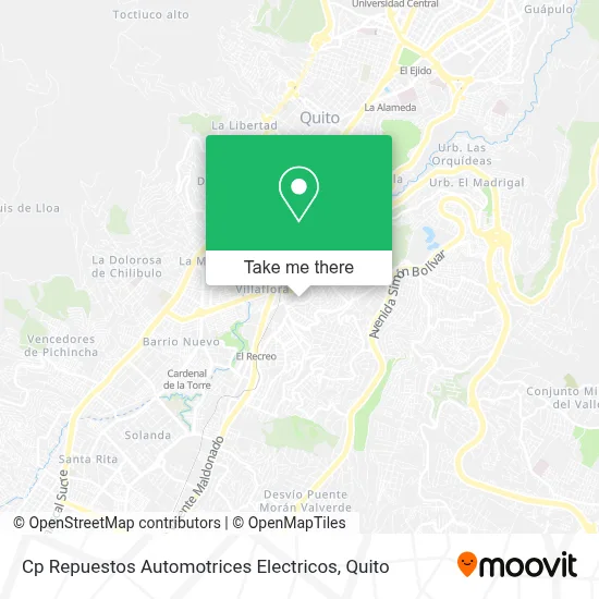 Cp Repuestos Automotrices Electricos map