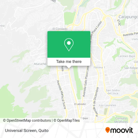 Universal Screen map