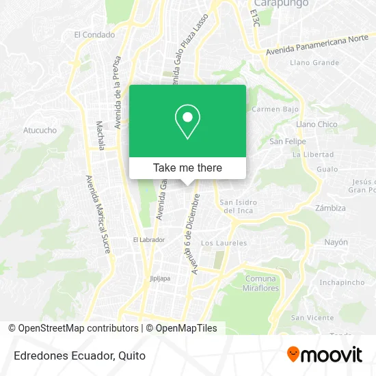 Edredones Ecuador map