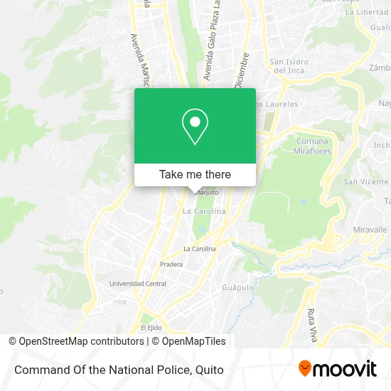 Command Of the National Police map