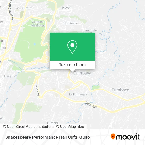 Shakespeare Performance Hall Usfq map