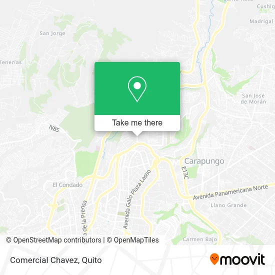 Comercial Chavez map