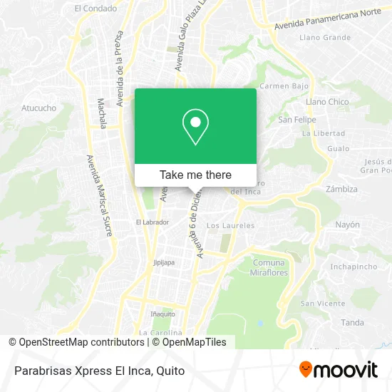 Parabrisas Xpress El Inca map