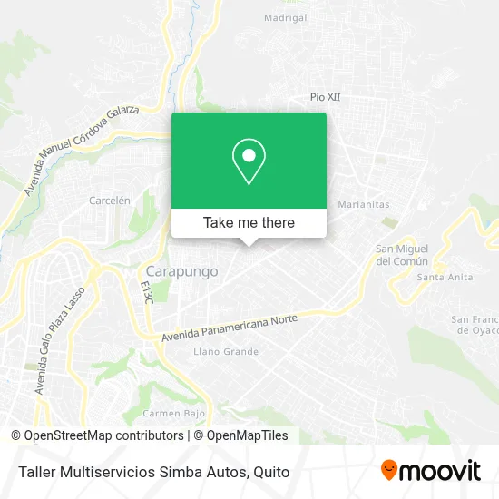 Taller Multiservicios Simba Autos map