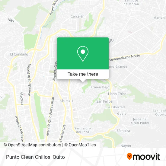 Punto Clean Chillos map