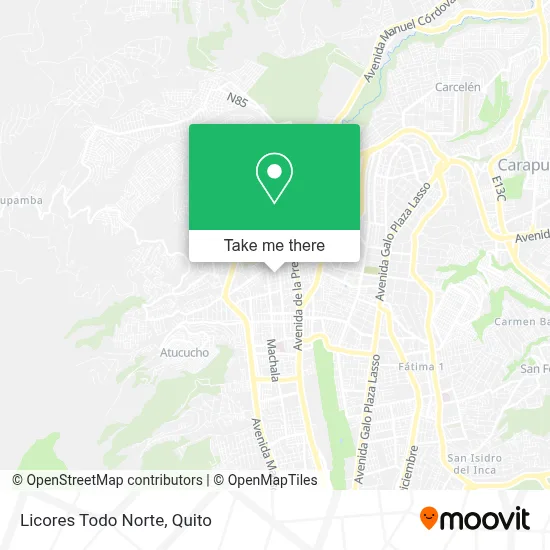 Licores Todo Norte map
