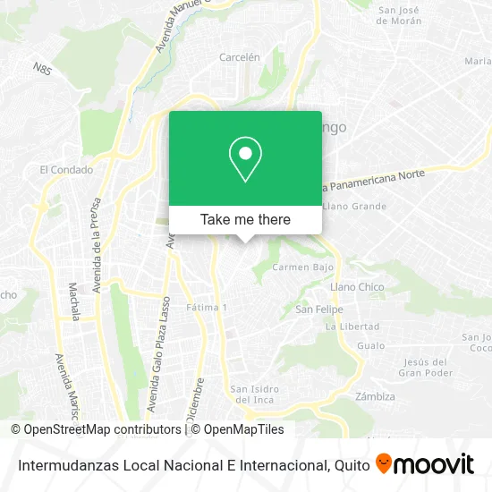 Intermudanzas Local Nacional E Internacional map