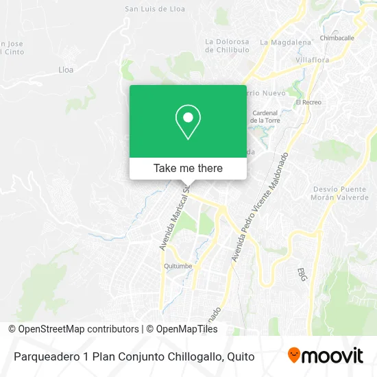 Parqueadero 1 Plan Conjunto Chillogallo map