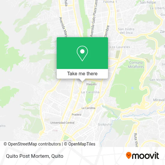 Quito Post Mortem map
