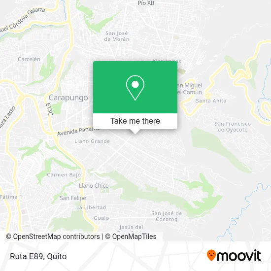 Ruta E89 map