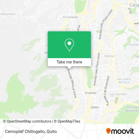 Cemoplaf Chillogallo map