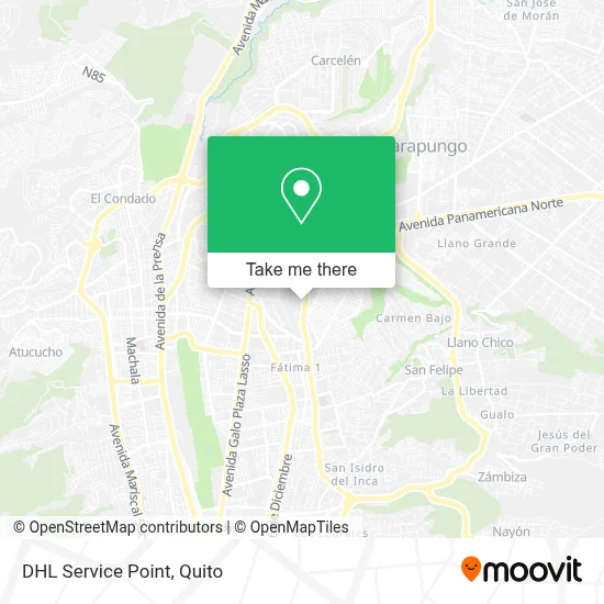 DHL Service Point map