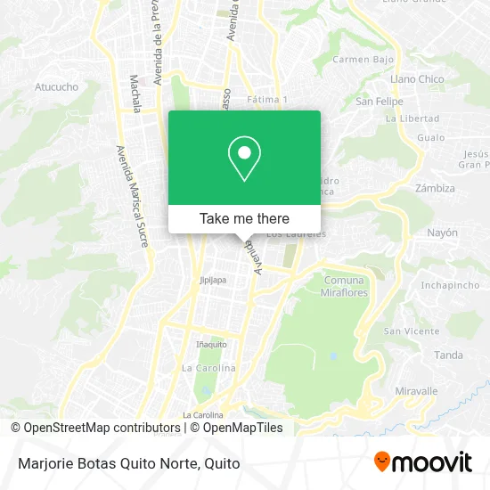 Marjorie Botas Quito Norte map