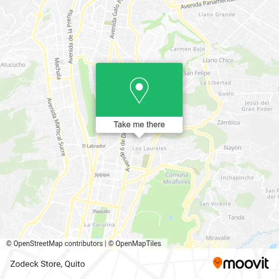Zodeck Store map