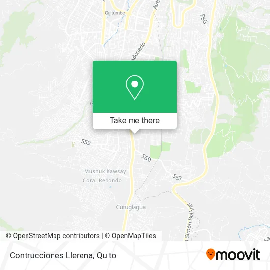 Contrucciones Llerena map
