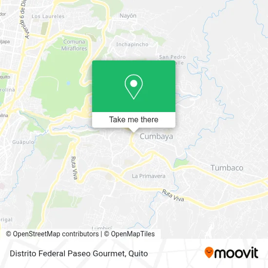 Distrito Federal Paseo Gourmet map