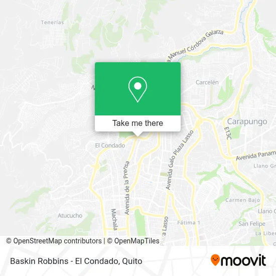 Baskin Robbins - El Condado map