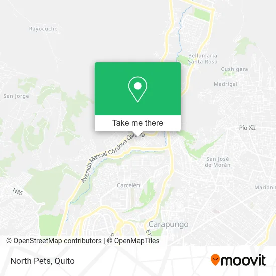 North Pets map