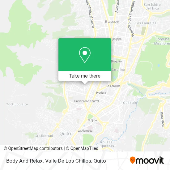 Body And Relax. Valle De Los Chillos map