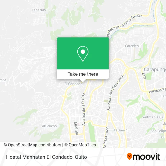 Hostal Manhatan El Condado map