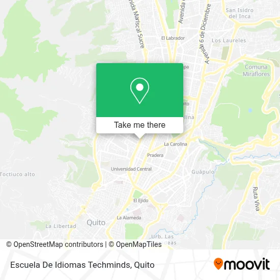 Escuela De Idiomas Techminds map