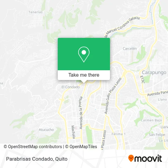Parabrisas Condado map