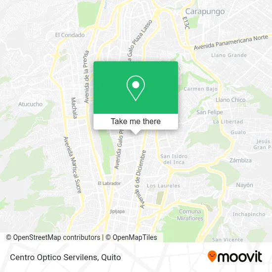 Centro Optico Servilens map