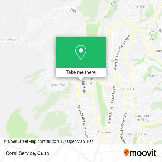 Coral Service map