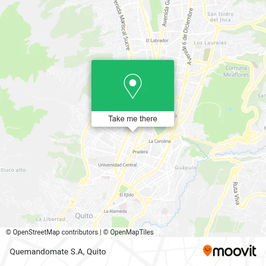 Quemandomate S.A map
