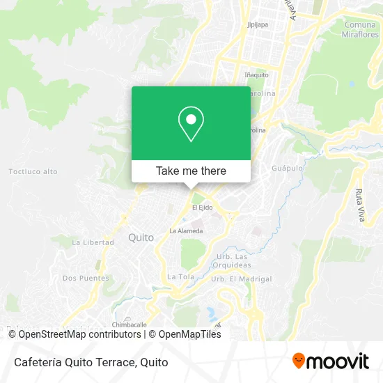 Cafetería Quito Terrace map
