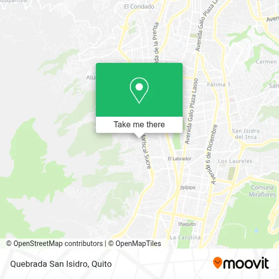 Quebrada San Isidro map