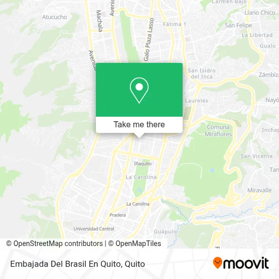 Embajada Del Brasil En Quito map